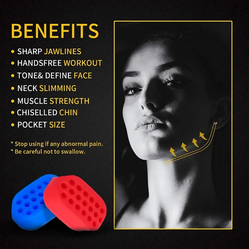 Mandibular Exerciser Exercise Face Line Chin Neck Ball Trainer Silicone Workout Exercises Masseter Strengthener Strap Facial