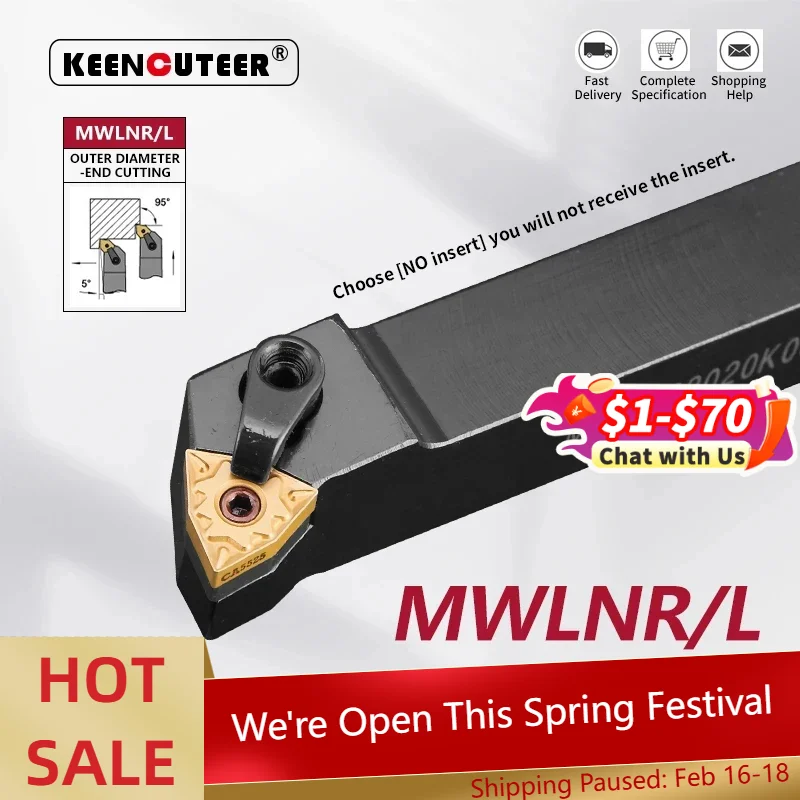 

MWLNR1616 MWLNR2020 MWLNR2525 MWLNR3232 токарный станок CNC режущий инструмент MWLNR/L держатель внешнего токарного инструмента