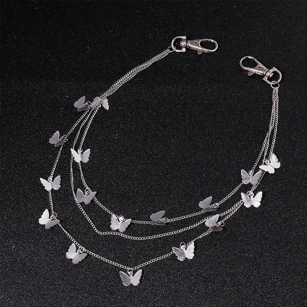 Trendy Fashion Street Punk Women HipHop Waist Chain Pants chain Waistband Butterfly Belts