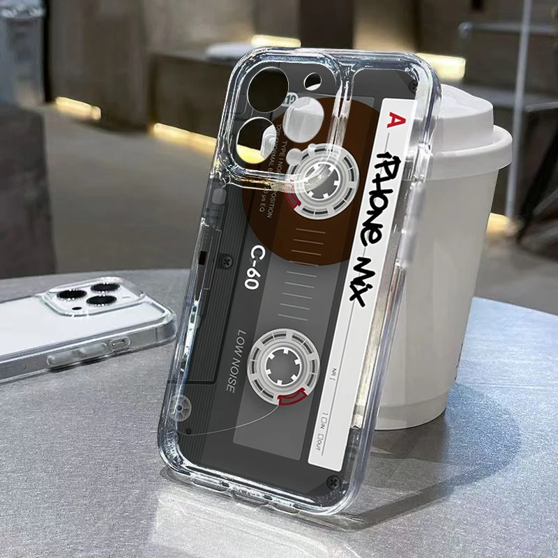 Retro Cassette Tape Phone Case for Samsung Galaxy S26 Ultra S24 Plus S23 S22 A56 A16 A36 A54 A15 A55 A35 S25 FE Protective Cover