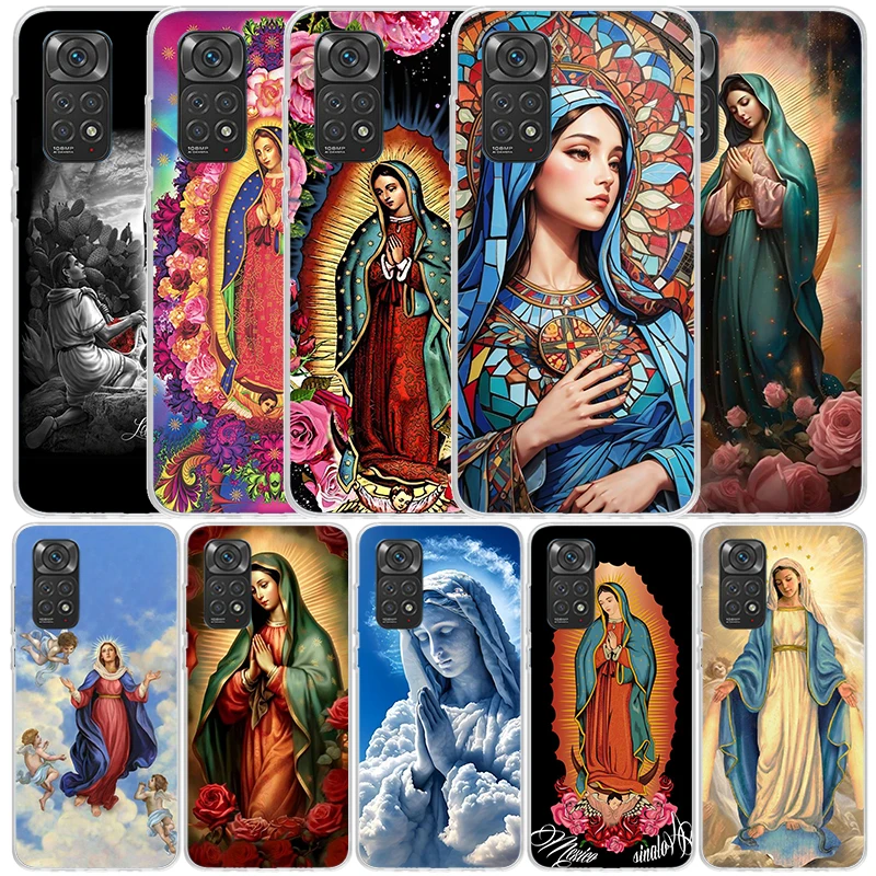 Funda de teléfono Virgin De Guadalupe Virgen María para Xiaomi Redmi Note 15 14 14S 13 12S 12 Pro Plus 11S 11 11T 11E 10S 10 + Soft TPU B
