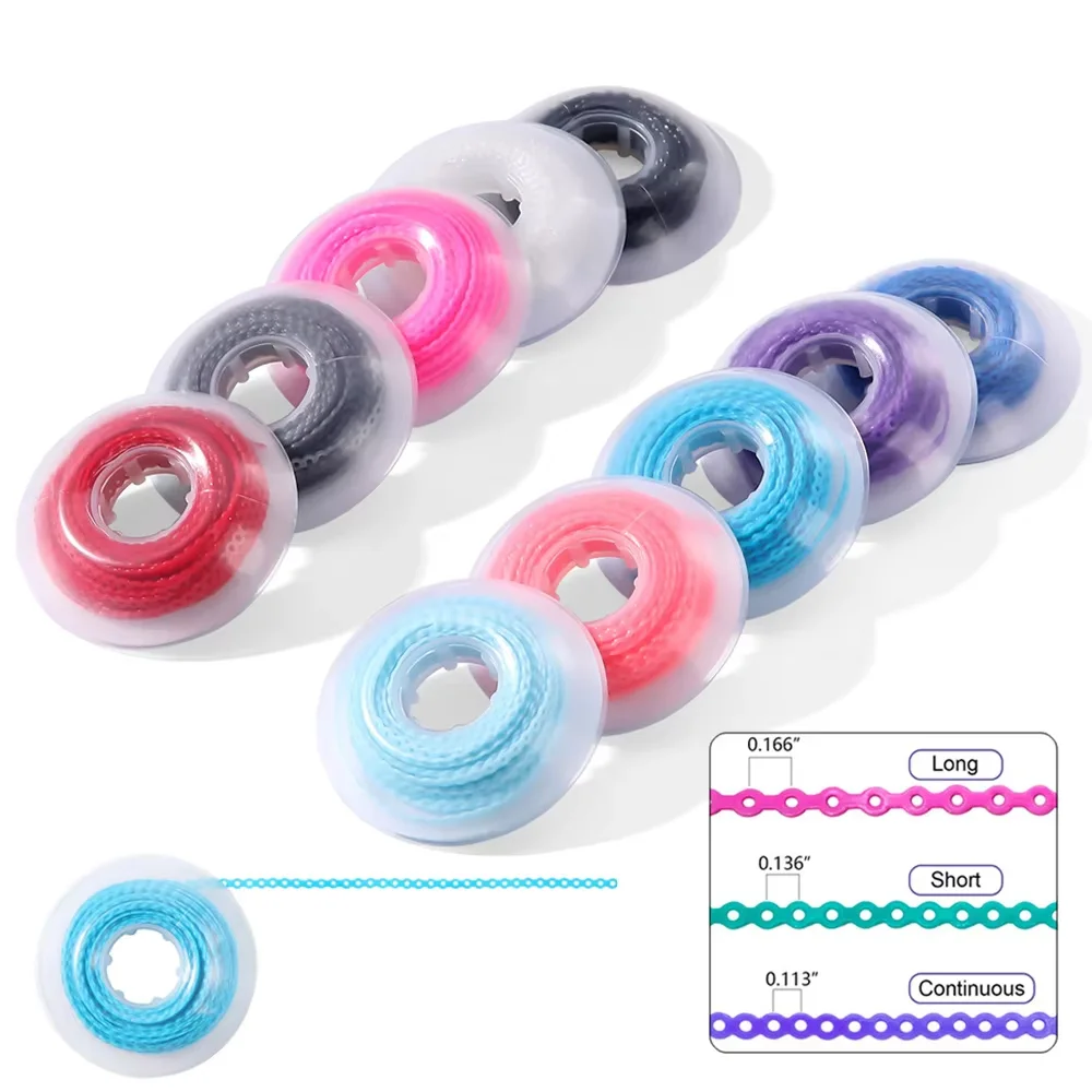 NIGF 15 pies/rollo de Material Dental para cadena de energía ortopédica, banda de goma súper elástica, carrete Ultra para tirant