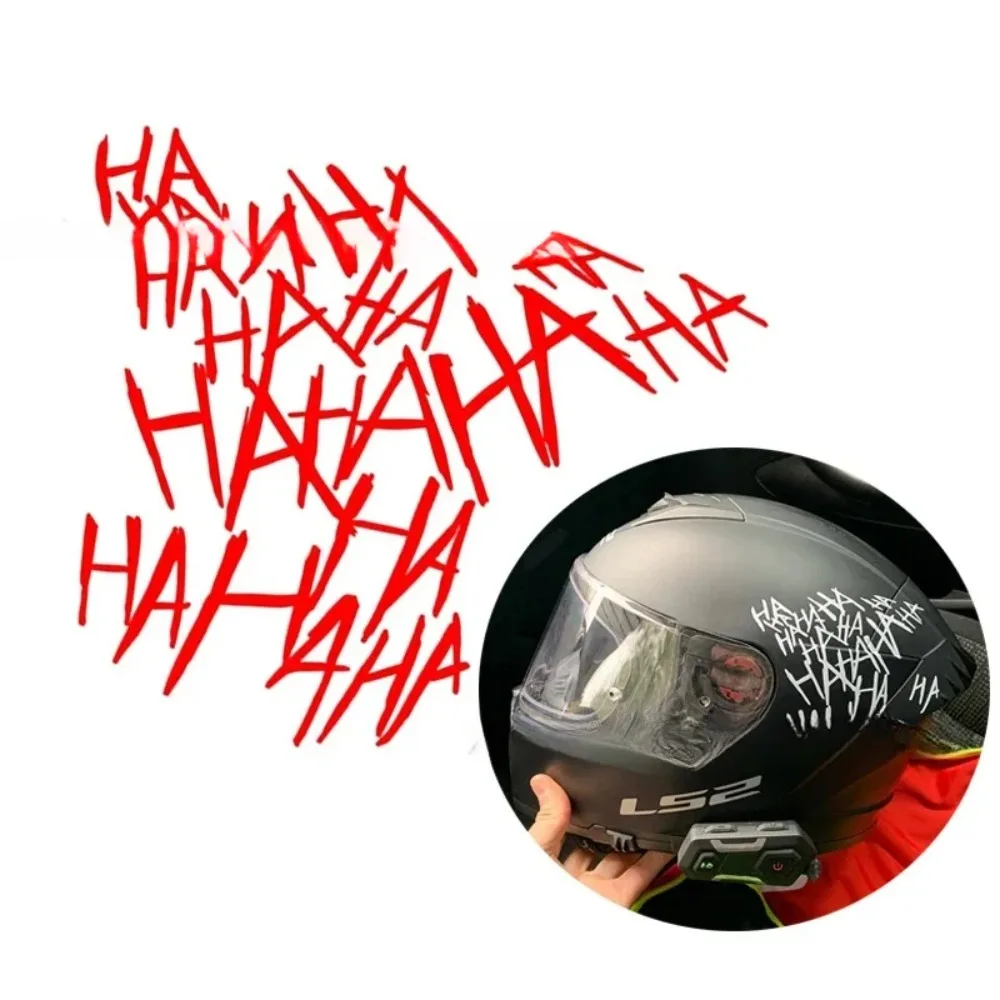 

New HAHAHA Helmet Stickers for Cars and Motorcycles, English Helmet Stickers for Car Windows and Bumpers, Creative Stickers D132