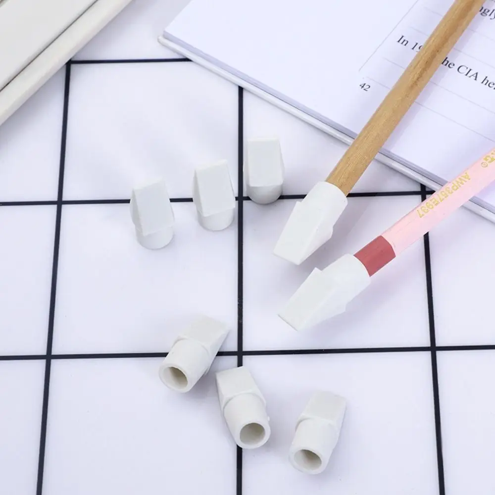 

20/50 шт., наконечник для карандашей в форме долота, защитный колпачок, корректирующие канцелярские принадлежности, удлинитель для карандашей 2-в-1, ручка, верхняя крышка, подарок для студентов