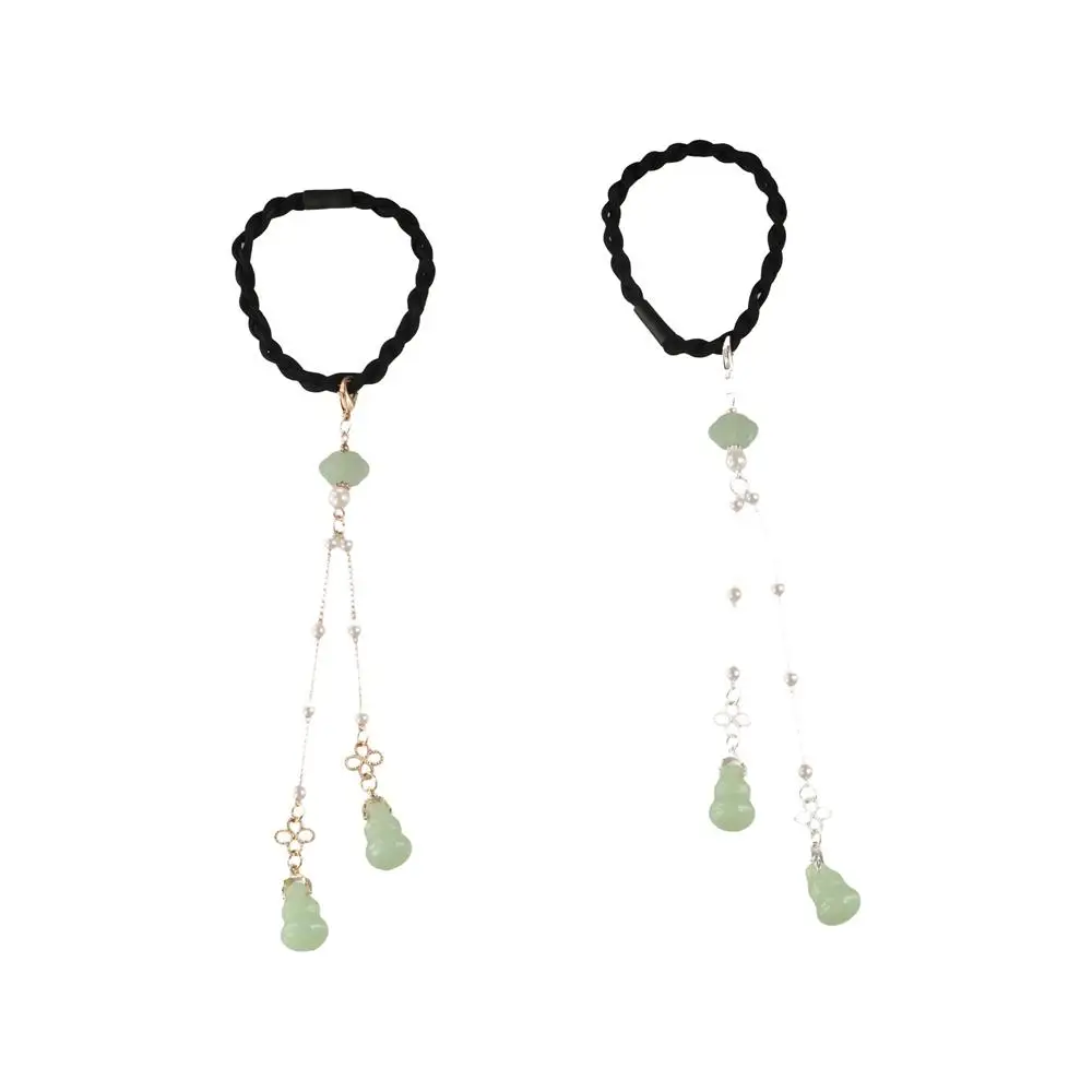 

Retro Tassel Hanfu Tassel Headwear Leaf Hair Band Chinese Style Rubber Band Pendant Hair Tie Weave Hair Rope Hair Band