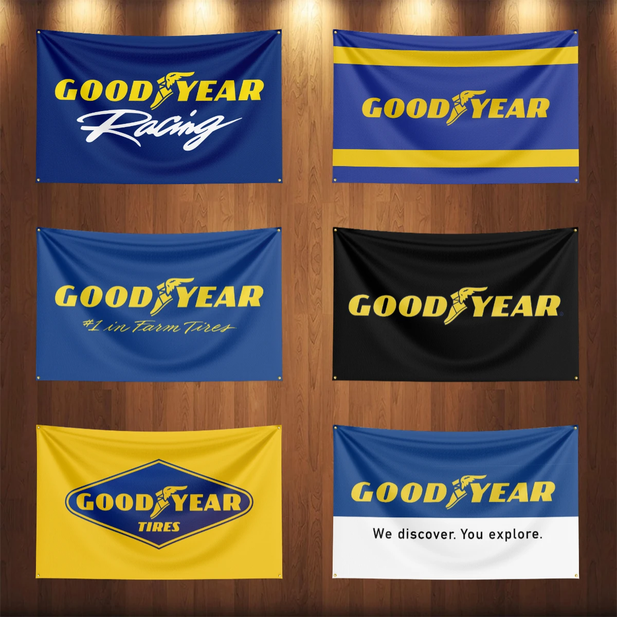 3x5Ft Goodyears Auto Parts Flag Car Truck Motor Parts Accessories Banner Garage Outdoor Decoration Tapestry Poster