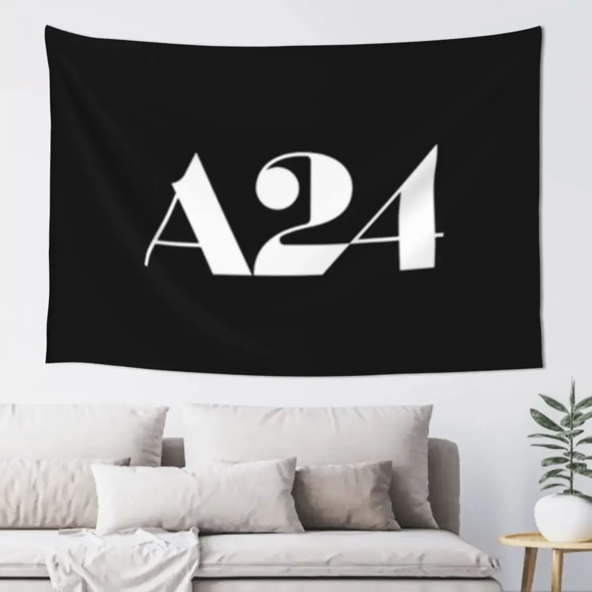 A24 Logo (White) Classic Tapestry Home Decor Accessories Bedrooms Decor Tapestry