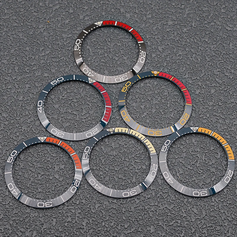 Seiko กรอบ NH35เคส38มม. เซรามิกสไตล์ช่างเย็บ SKX007แบบฝาที่แทรกสำหรับ SKX007 SKX009แก้ไขชิ้นส่วนนาฬิกา