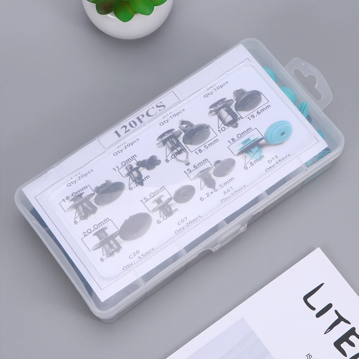 

120 pcs Clips Push Type Plastic Rivet For Fastener Clips Car Bumper Retainer Durable Automotive Clamps Fixing Tool