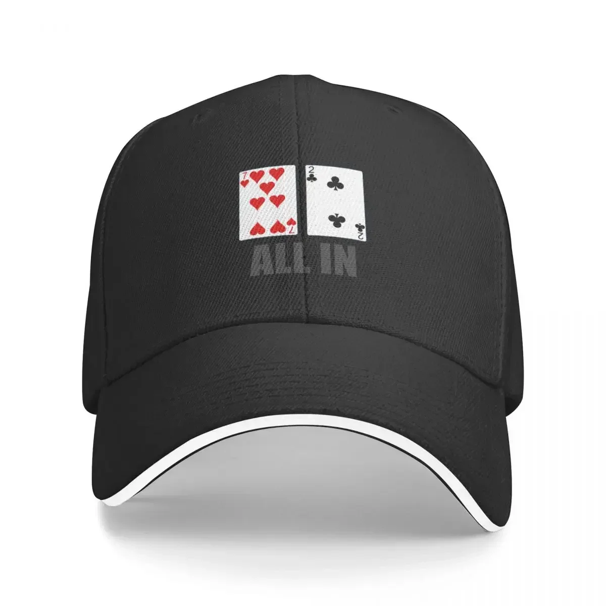 

Poker - All in 7 2 Baseball Cap luxury woman cap Uv Protection Solar Hat Beach Bag Boy Women's