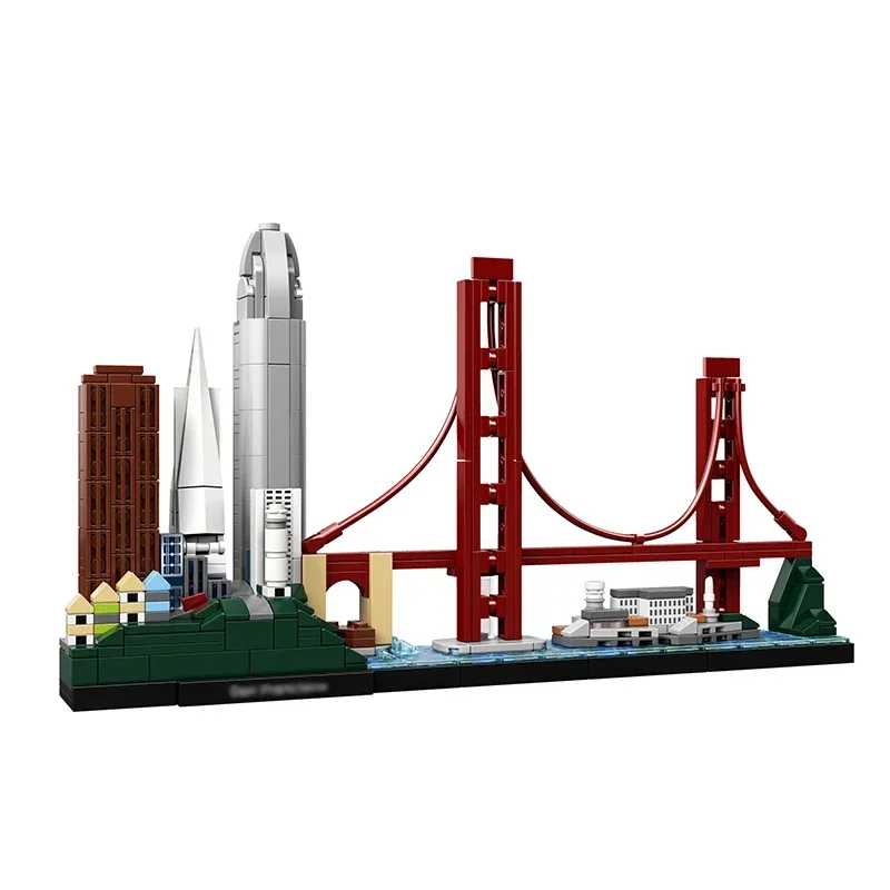 Auf Lager 595 stücke Architektur San Francisco Bausteine Modell passen Spielzeug für Kinder Weihnachts geschenk