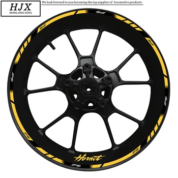 Voor Honda Motorfiets 17 Inch Wielnaaf Decal Decoratie Set CB250 400 600 919 1000 R F Hornet Velg Logo reflecterende Sticker
