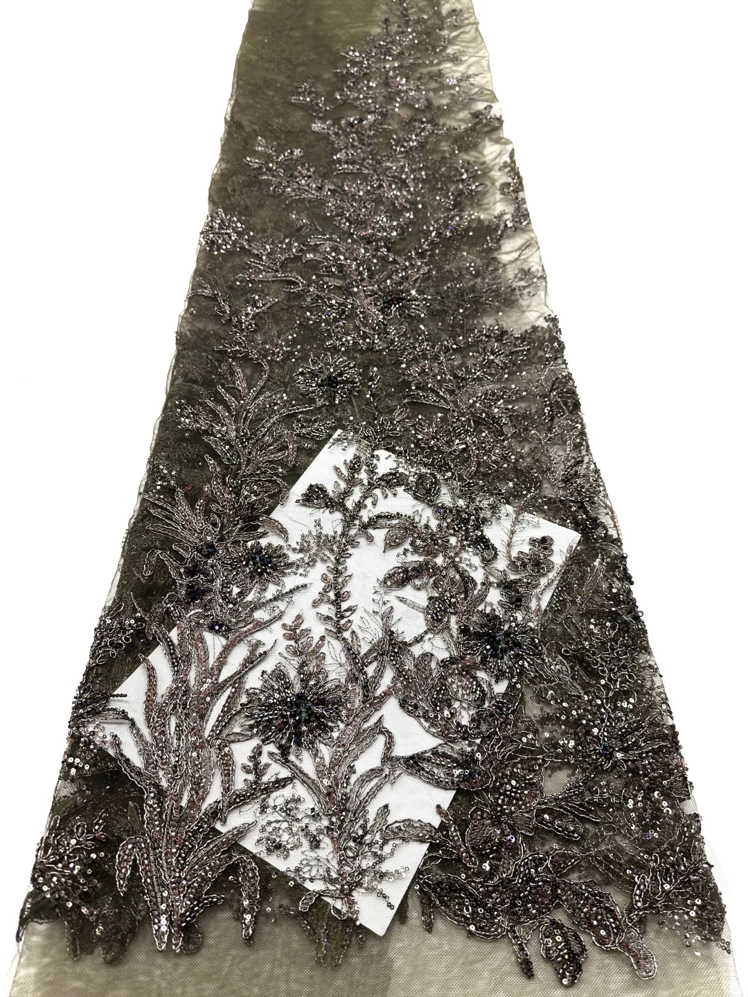 

Lastest Sheer Tulle Nude Lace High Quality Multi-color Beaded Sequins Floral Vines Fabric For Nigerian Wedding Party Sewing