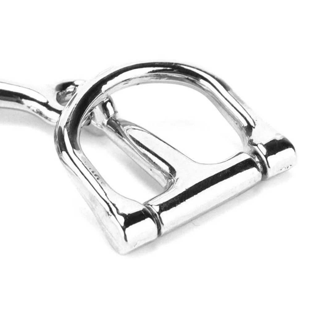 D-Shaped Snaffle Keychain Durable Silver D Zine-Alloy Horse Snaffle Bits Key Chain Decoration Gift For Men Women