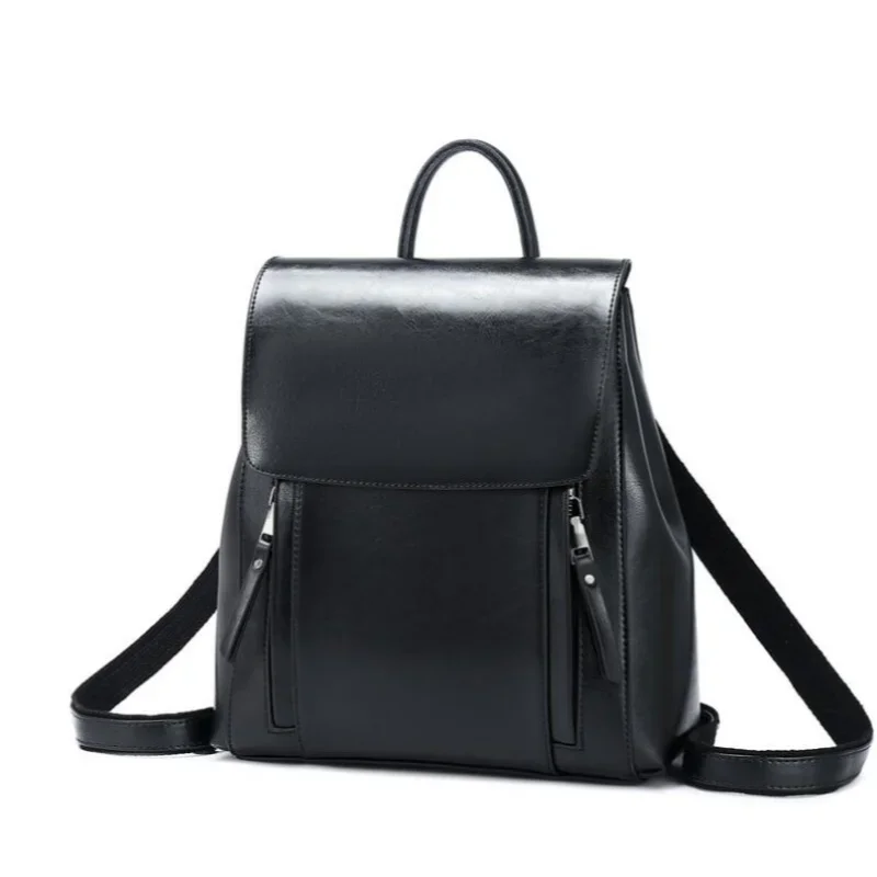 New Women Backpack Cross body Shoulder Bag Genuine Leather Girls School Female Skin Book Laptop Rucksack Messenger Bags