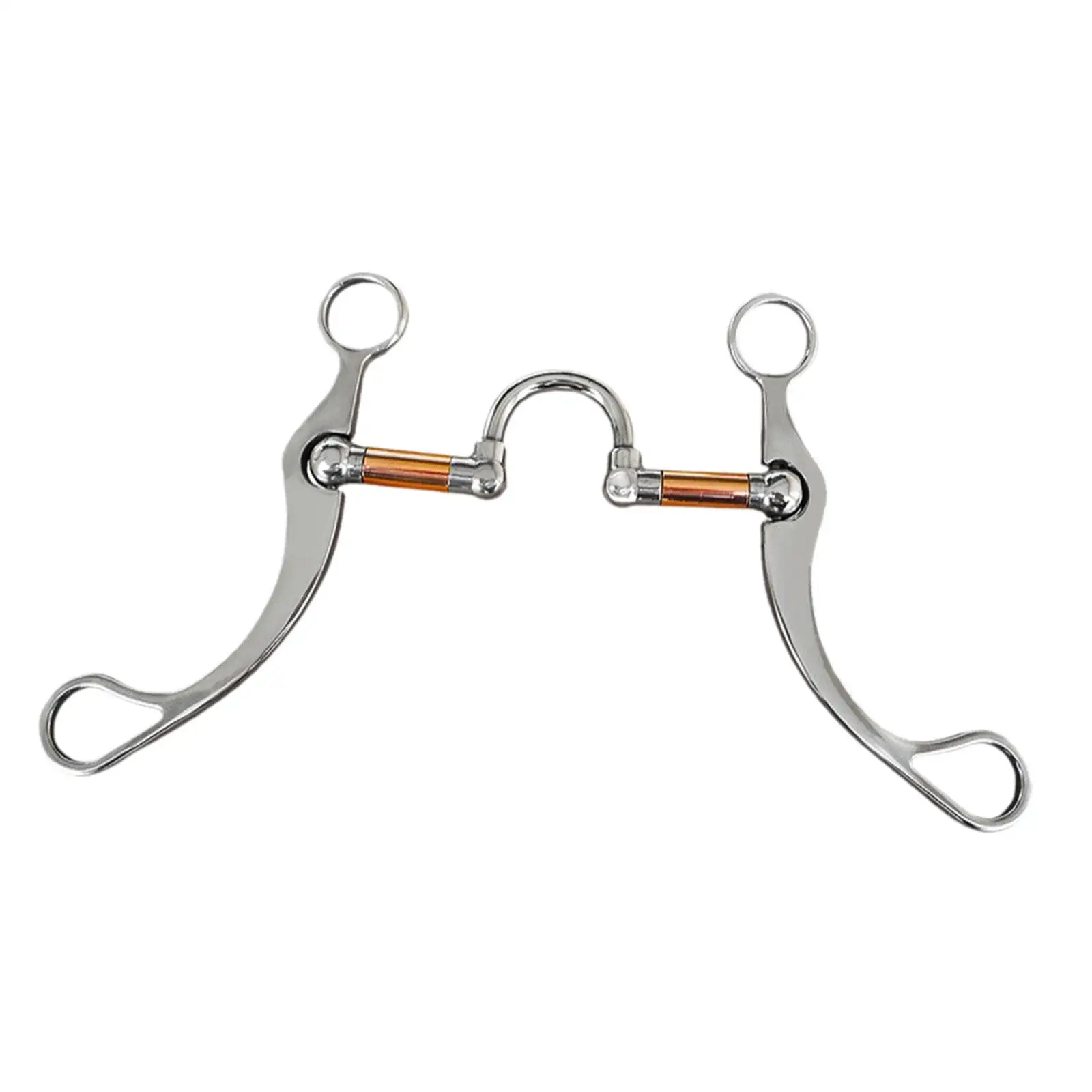 Horse Snaffle Full Cheek Bit Copper Training Bit 125mm Horse Ring Bit Harness Stallion Training Bit Horse Bit Horse Chew Outdoor