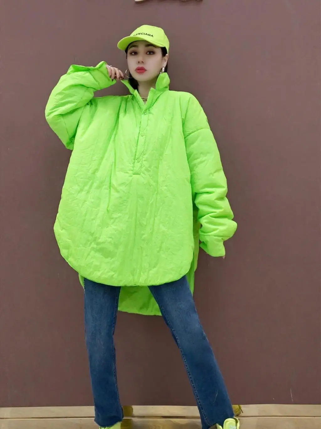 The new spring 2023 ms han edition cotton-padded clothes clip cotton short coat thick cotton-padded jacket light loose big yards