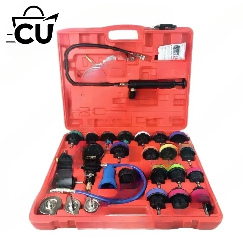 Cheap28-Piece Universal Radiator Pressure Tester Vacuum Cooling System Test Detector Set