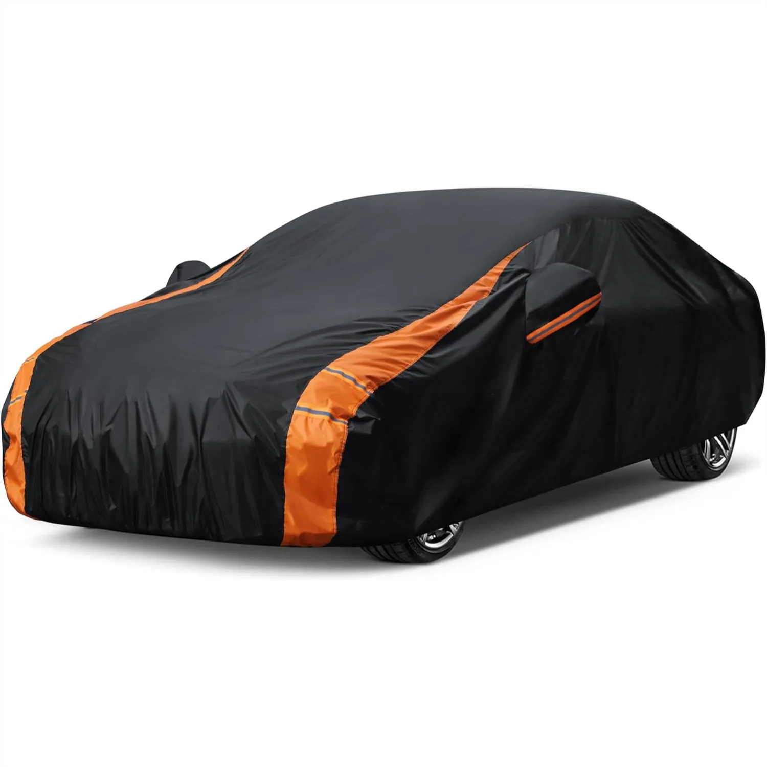

All Weather Car Cover for Sedan, Waterproof UV Resistant Dustproof Snowproof Fit BMW 5 Series Malibu MKZ RLX Size A5 Length