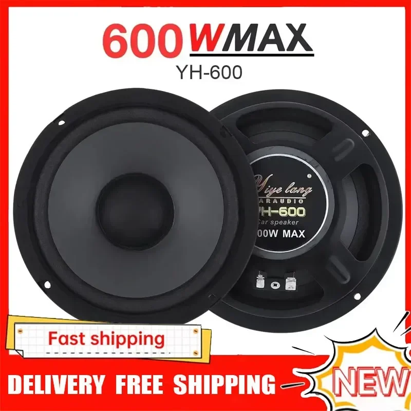 1 Stück Autolautsprecher 600W 2-Wege Fahrzeugtür Auto Audio Musik Stereo Subwoofer Vollbereichs-Frequenz Automotive Lautsprecher
