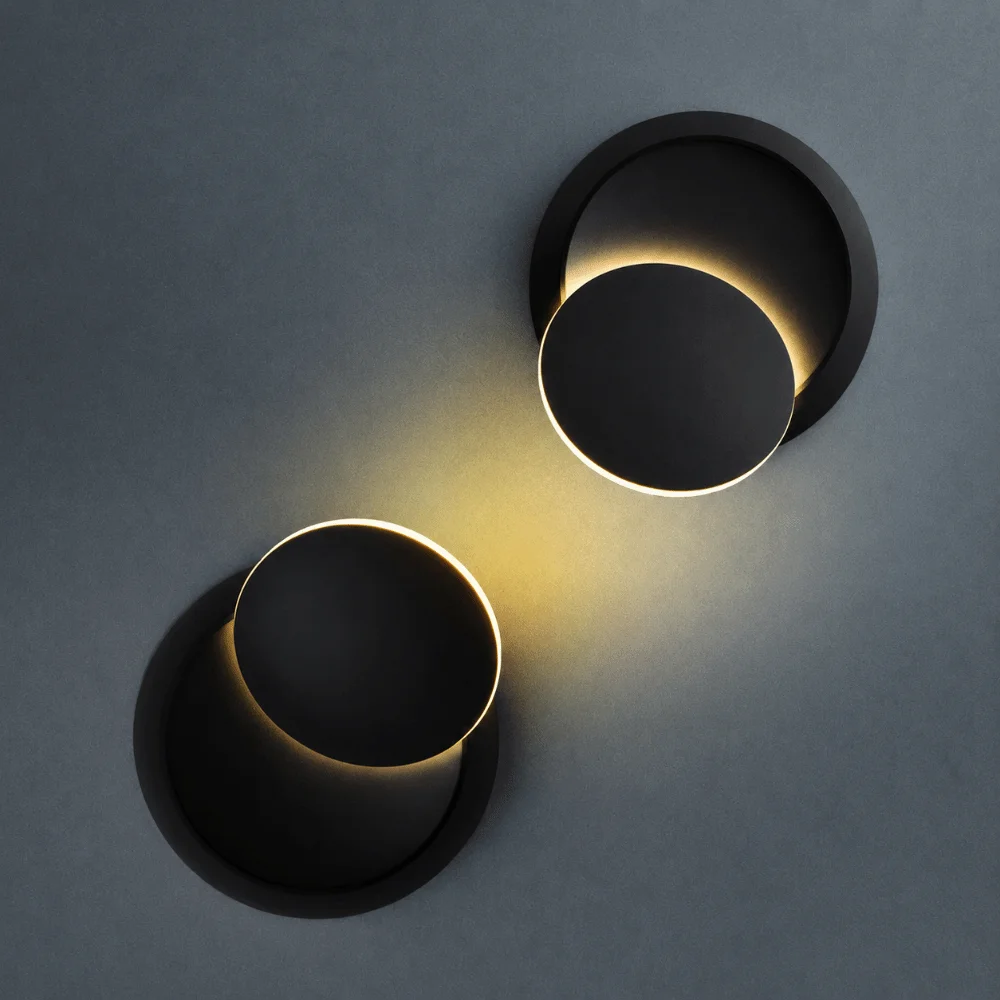 Energy Efficient Crescent LED Wall Lamp Round 360 Degree Rotatable Wall Light 5W Direction Adjustable Night Light Corridor
