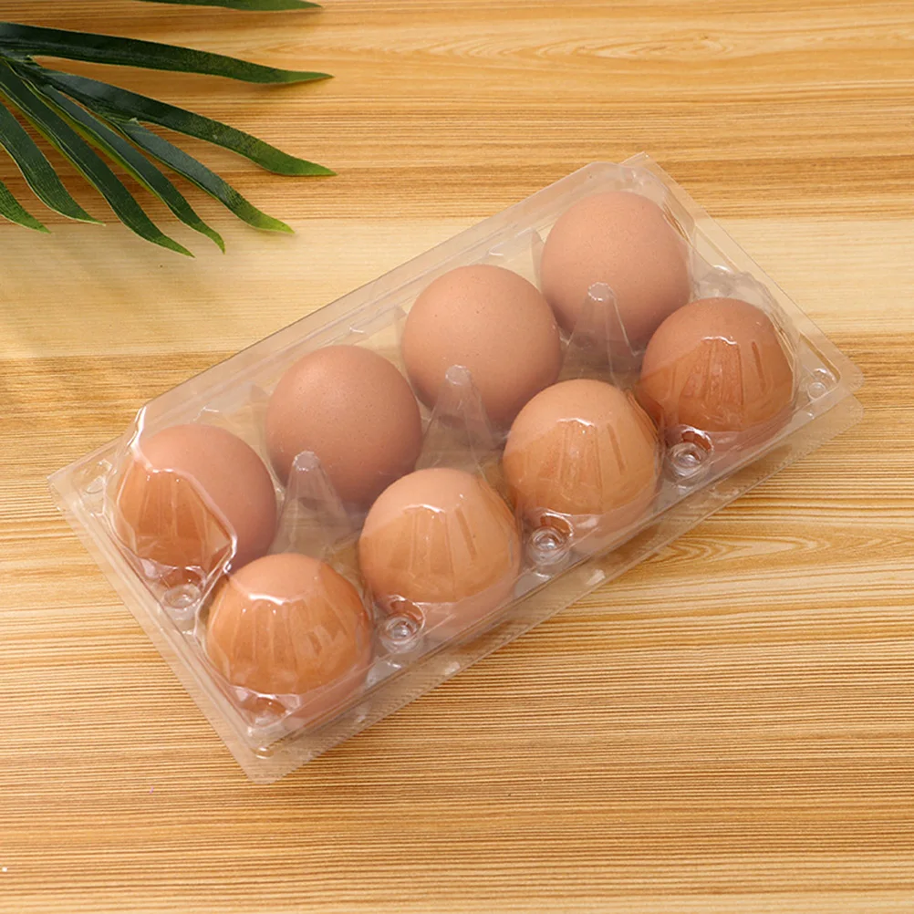 

30pcs Egg Box Large Transparent Carton Storage Container 8 Eggs Stabilized Save Space Refrigerator Camping Picnic Home Use