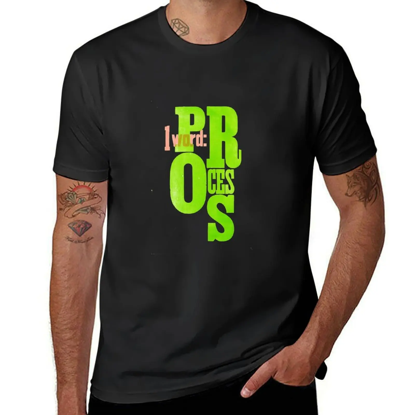 One Word: Process T-Shirt Aesthetic clothing heavyweights fitted t shirts for men