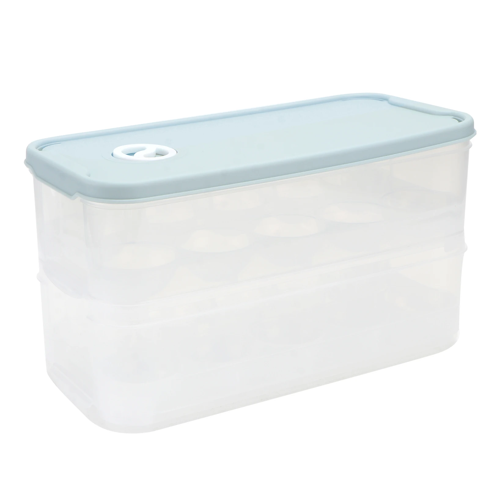 

Egg Storage Box 10 Grids Stackable Date Recording Fresh Keeping Kitchenware PP Material Hollow Out Egg Tray Holder Container