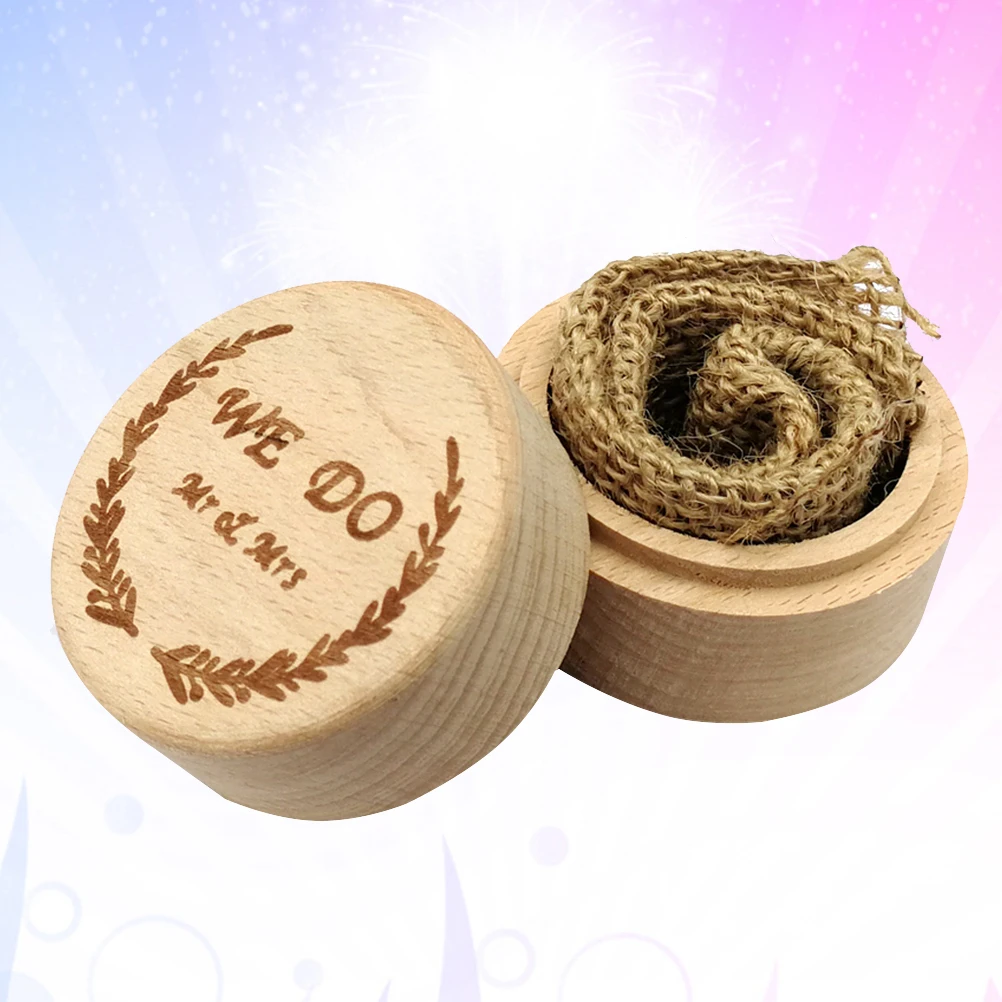 

Stylish Vintage Wooden Box For Romantic Wedding Proposal Engagement Keepsake Holder Decorative Storage