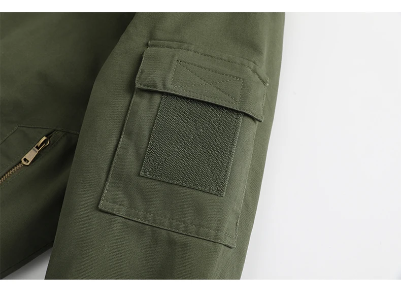 Male Reversible Washed Pure Cotton Fleece Lined Thick Jacket Multi Pocket Stand Collar Workwear Business Coat For Middle Aged