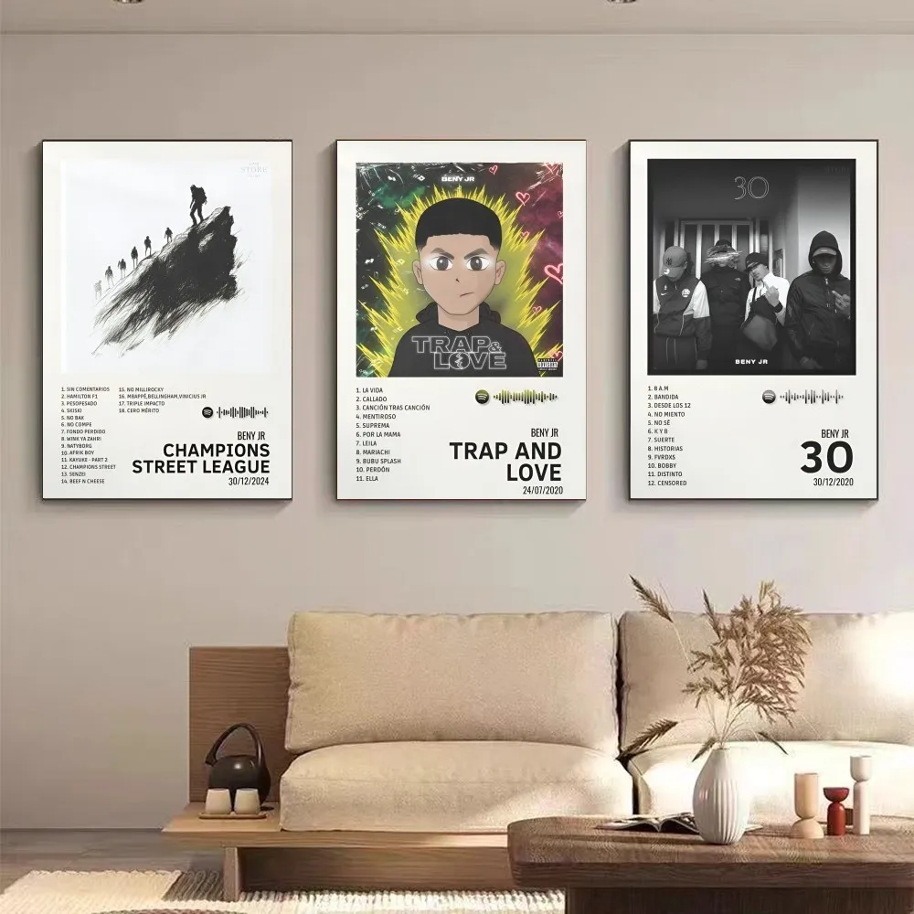 ملصق B-Beny Jr لفن موسيقى الراب ﻿ جدار الفن طباعة ملصق ديكور جدارية ديكور المنزل الحديث هدية عيد ميلاد غرفة المرآب غير المؤطرة
