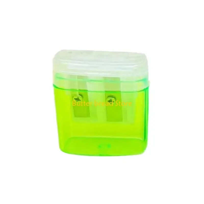 W89C Doble agujero agujeros con lápiz Manual afilar a lápiz Herramienta afilado lápiz