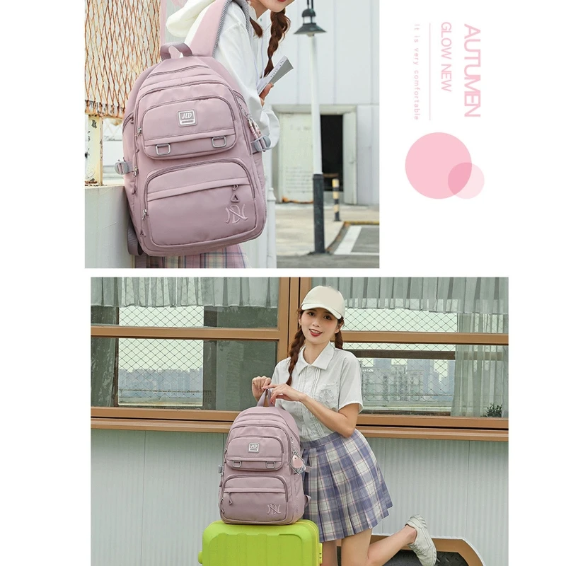 Mädchen-Schulrucksack, Rucksack für Teenager, Frauen, Kinder, weiblich, rosa, Schultasche für Grundschule, weiterführende Schule, Teenager, Kinder – Detail 20