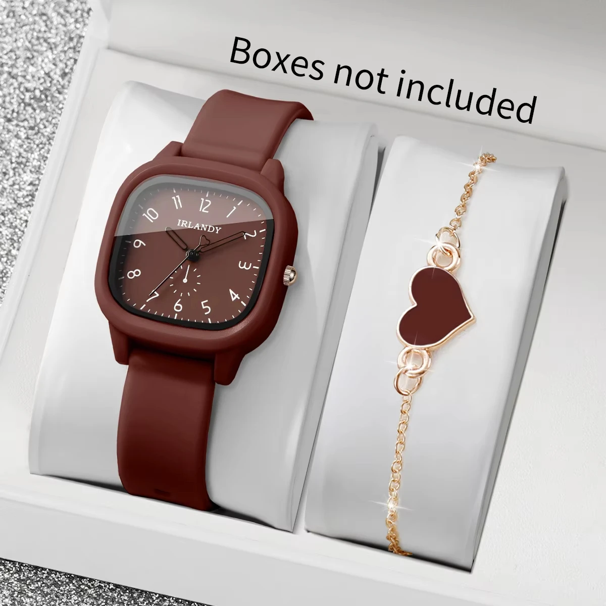 2-Piece Set of Men's and Women's Jewelry Watches, Women's Wristwatch Accessories, Brown Fashion Business Elegant Old Money Style, Classic Exquisite Vintage Light Luxury Rhinestone Luxury Bracelet, Y2K Party Gathering Daily Wear, Birthday Holiday Gift, Travel Vacation Music Festival Perfect Gift