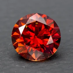 Moissanite Garnet Red Colored Round Cut Charm Gemstone Lab Grown Diamond  for DIY Jewelry Making Materials with GRA Certificate