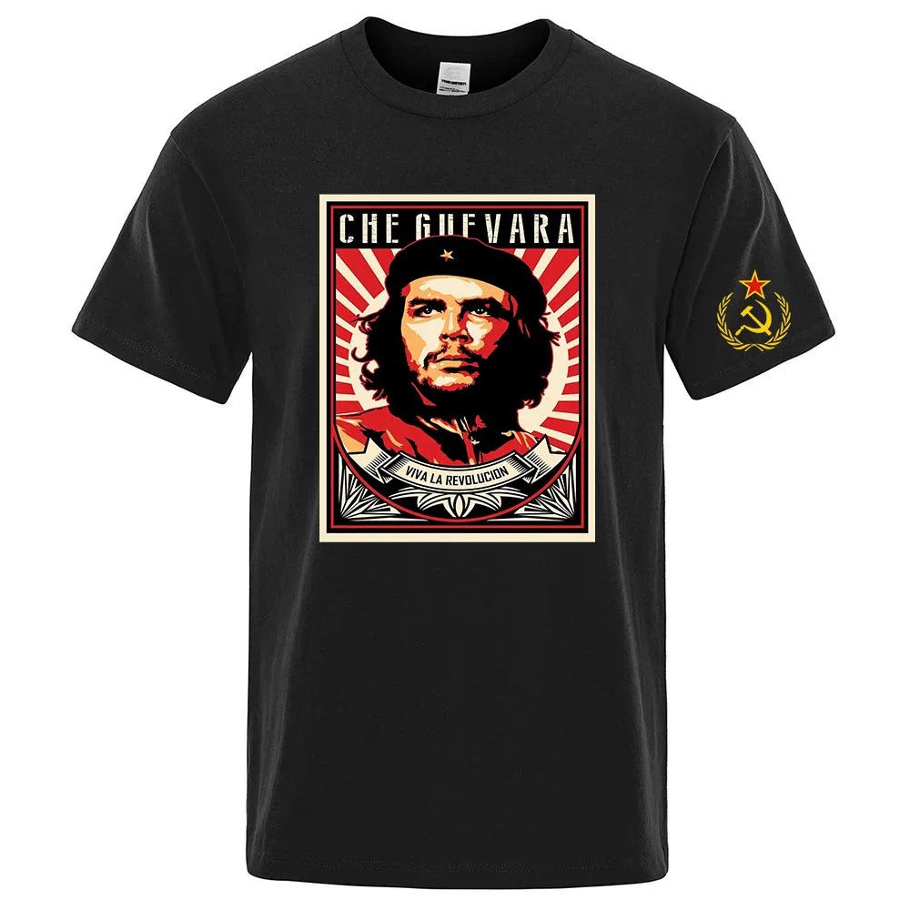 Che Guevara CCCP Summer Brand Bestseller Cotton Versatile Men T-shirt Daily Casual Sweat-absorbing Breathable Short Sleeve