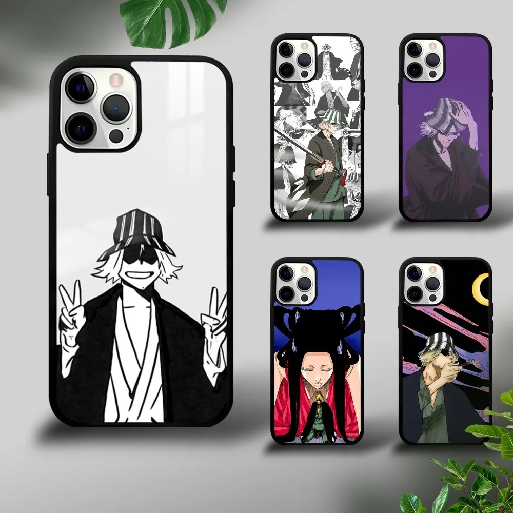 B-BLEACH Kisuke Urahara Phone Case For iPhone 16 15 14 13 12 11 Pro Xs Max Mini Plus Celulares Hard Funda