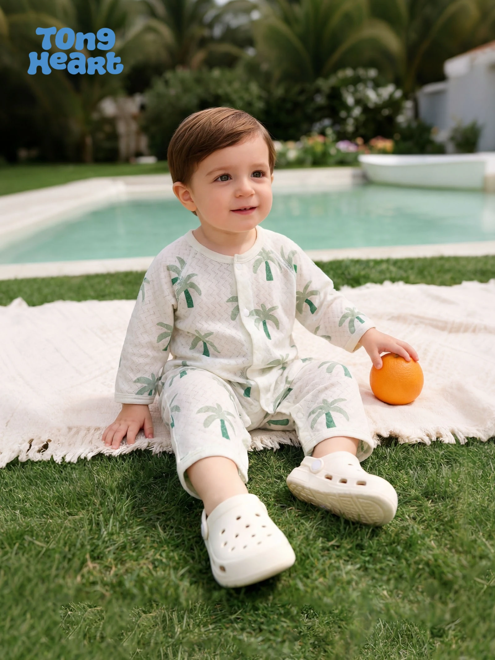 Baby one-piece suit, summer baby clothes, newborn onesie, crawling suit, sleeping suit, long-sleeved air-conditioning suit