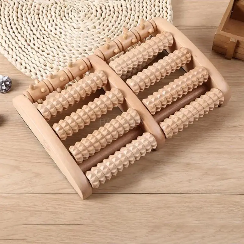 1pcs Foot Care Massage Stress Relief Relaxation Therapy Health Traditional Wooden Roller Chinese Style Massager