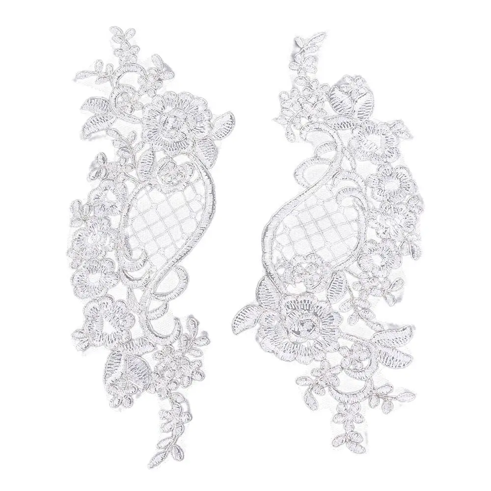 

Elegant Artistic Garment Accessories Bride Wedding Dress Patch Lace Fabric Embroidery Lace Applique