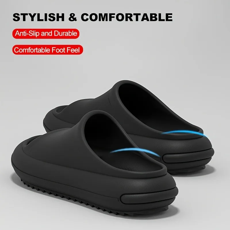 Women EVA Thick Sole Slides Summer Cloud Comfort Slippers Anti Slip Soft Cushioned Bathroom men Beach Casual cloud Outdoor Shoes image 4
