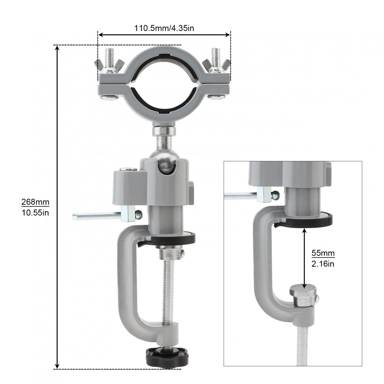 360 Degree Rotation Aluminum Alloy Bench Clamp Vise for Jewelry Making, Table Electric Drill Household