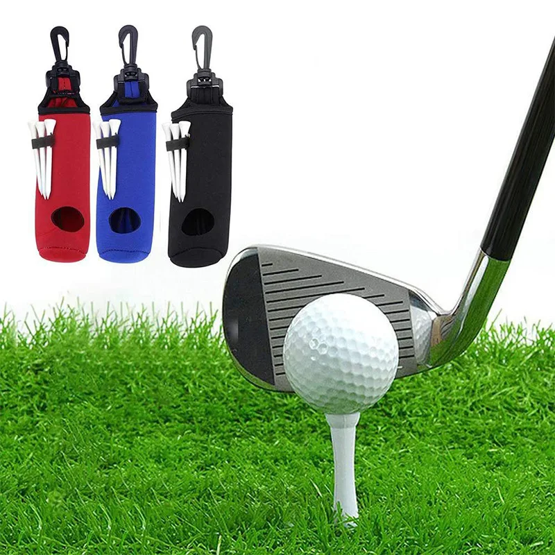 Golf Ball Pouch Neoprene Golf Ball Holder Carry Bag Belt Clip Golf Gifts Accessories For Women Men 21cm/8.27