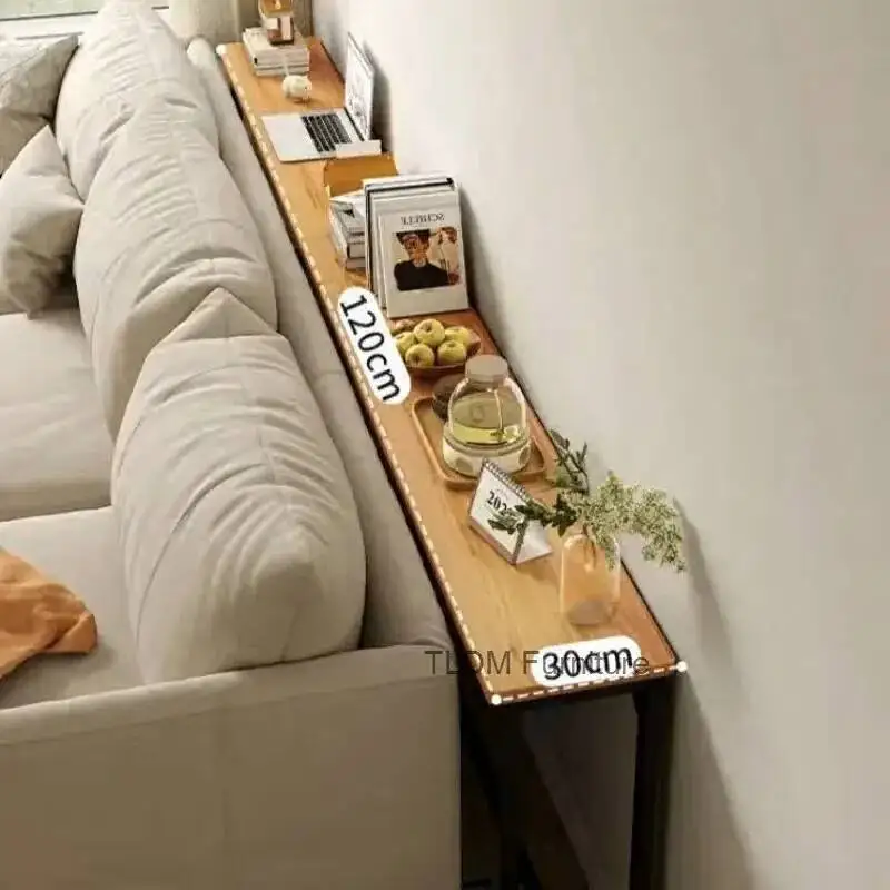 طاولة جانبية ضيقة للمعيشة أثاث منزلي نظام تخزين خياطة غرفة الشمال الحديثة متعددة الوظائف طاولات حافة بسيطة h