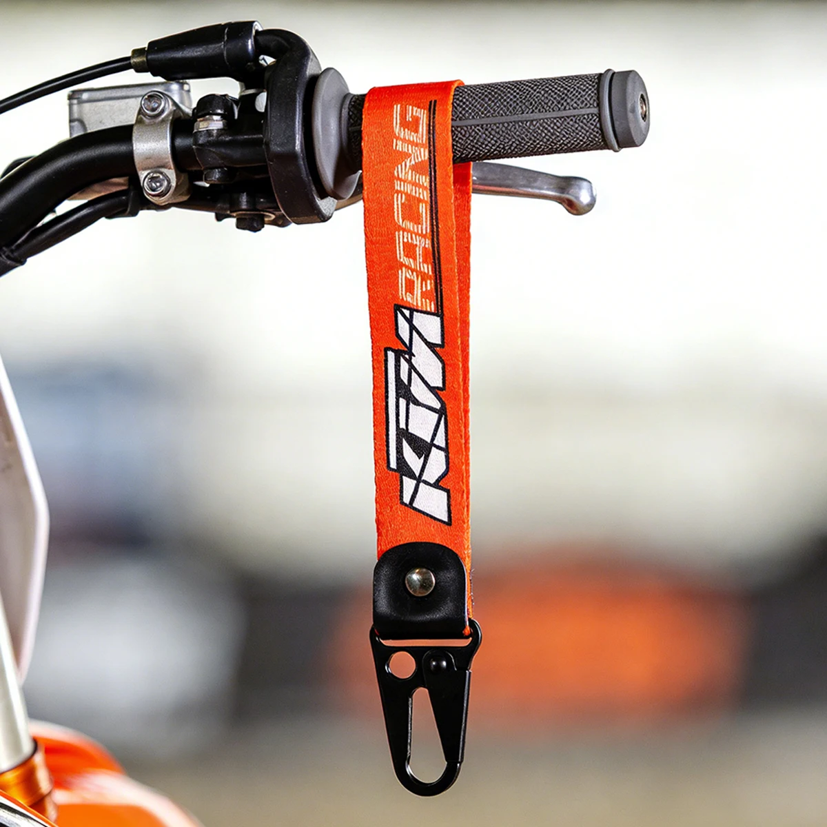 

Motorcycle Ktm Racing Keychain Metal Leather Bike Orange Key Chain