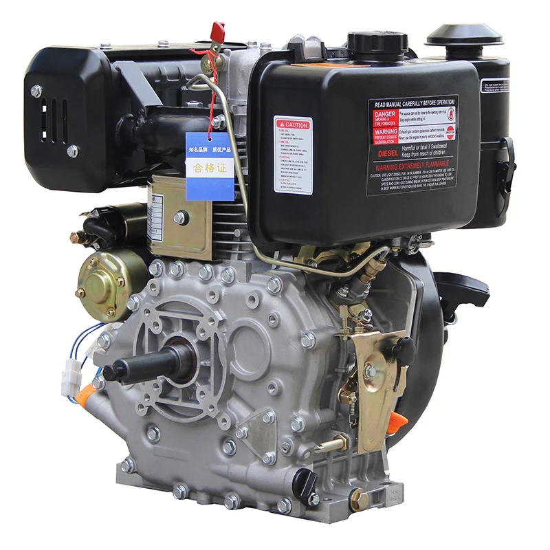 HR186FA 6KW Electric Start Oil Air Filter Single Cylinder Easy Operate Euro 5 Emission Standard Includes Motor Bearing