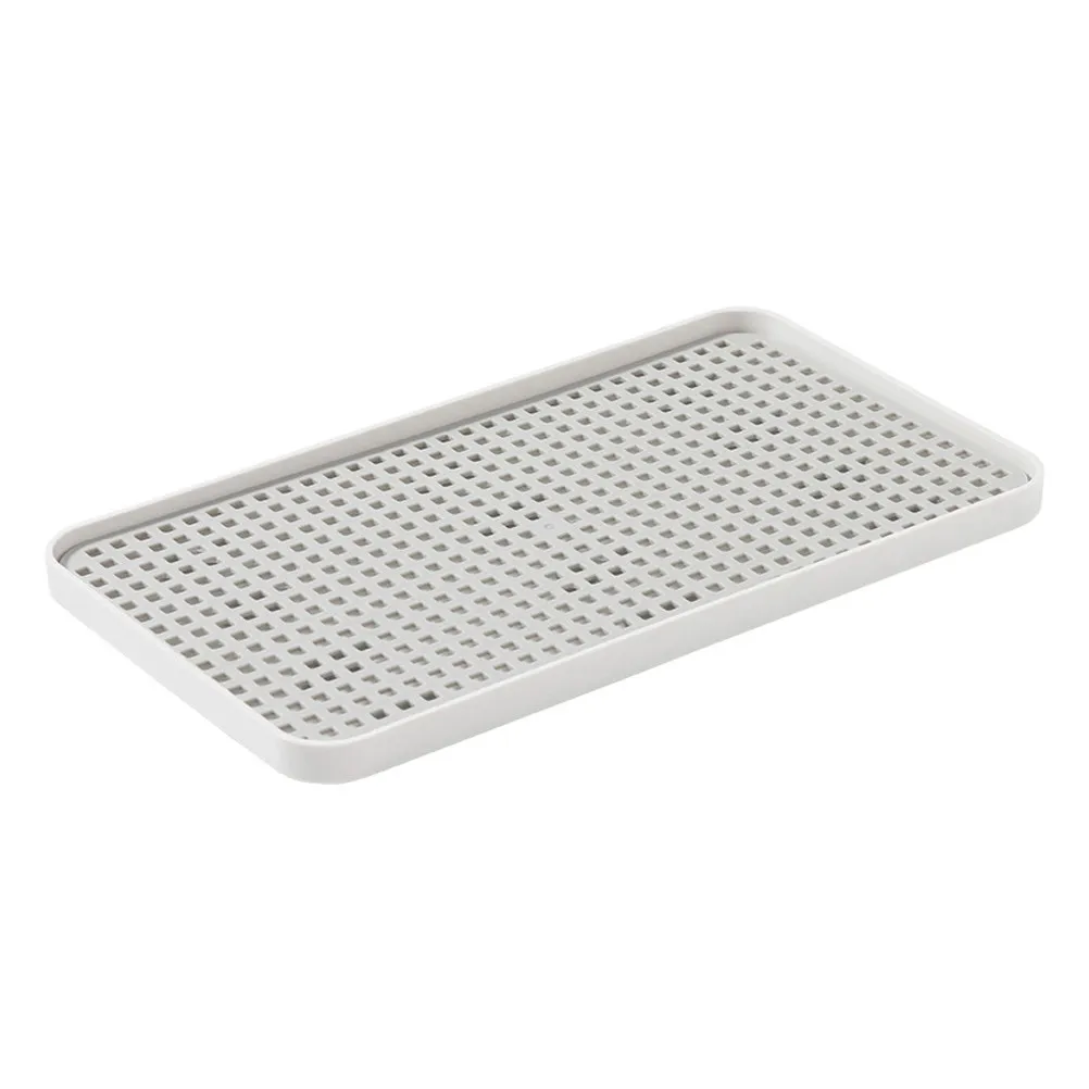 1Pcs Double-Layer Plastic Draining Tray for Kitchen Home Use Multi-Functional Bowl Cup Fruit Tea Tray Hollowed-Out Rectangular