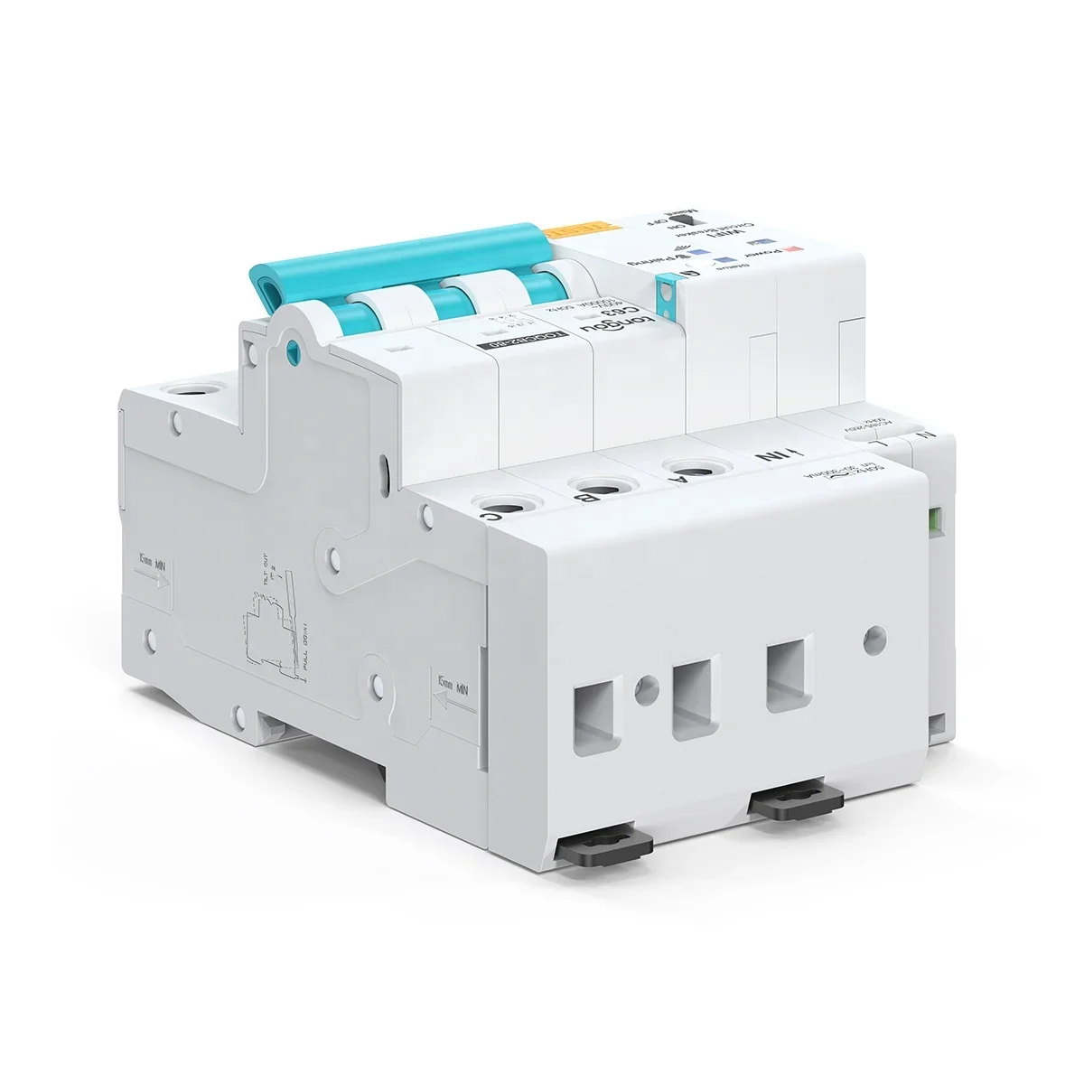 API Tuya WiFi RCBO Metering Circuit Breaker Smart Life Timer 2P 3P 4P Fernbedienung Automatische drahtlose Schalter TONGOU