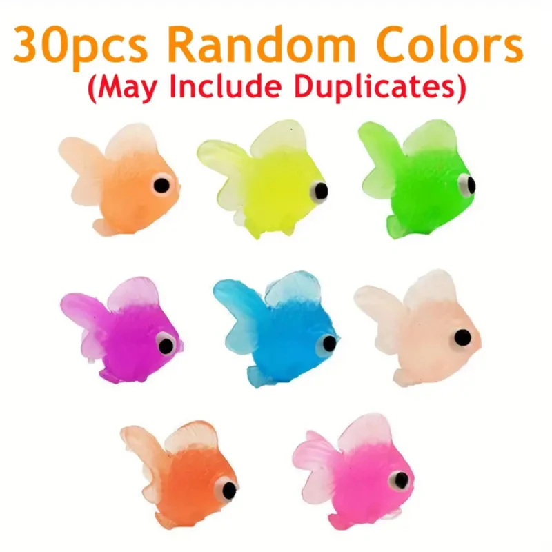 Children\'s Kawaii Simulation Rubber Goldfish Baby Bath Water Play Games Toys for Kids Toddlers Bathing Shower Gifts 10/20/50Pcs