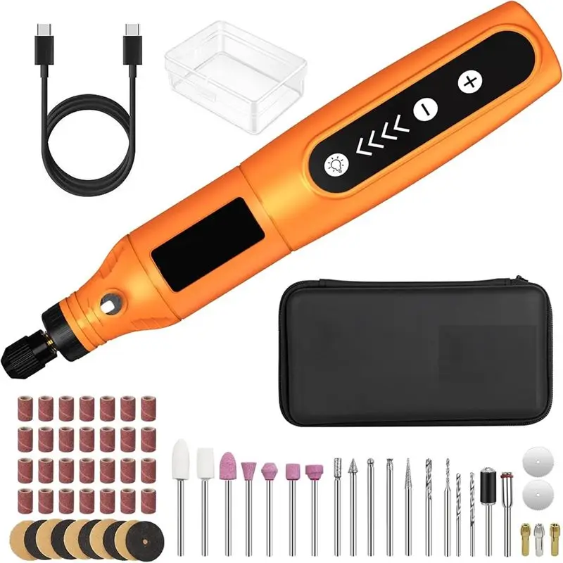 AEE2-USB Charging With 36 Accessories, Multi-Purpose Power Rotary Tool For Sanding, Polishing, Drilling, Carving